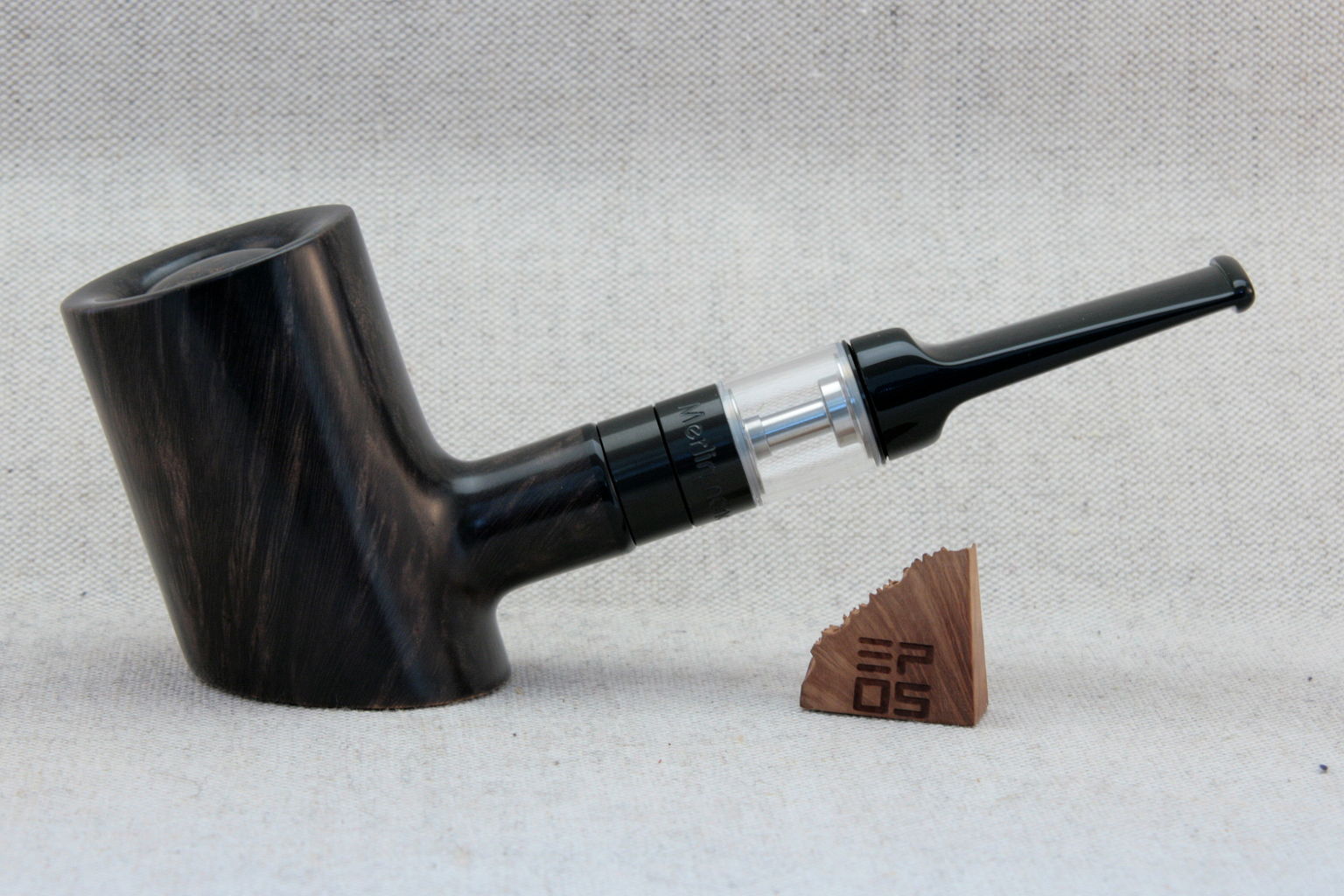 Slim Log e-pipe. Mechanical vaping mod handmade by Epos.